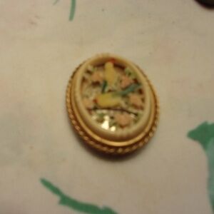 Antique Brooch Celluloid Birds Silhouette Art Deco France